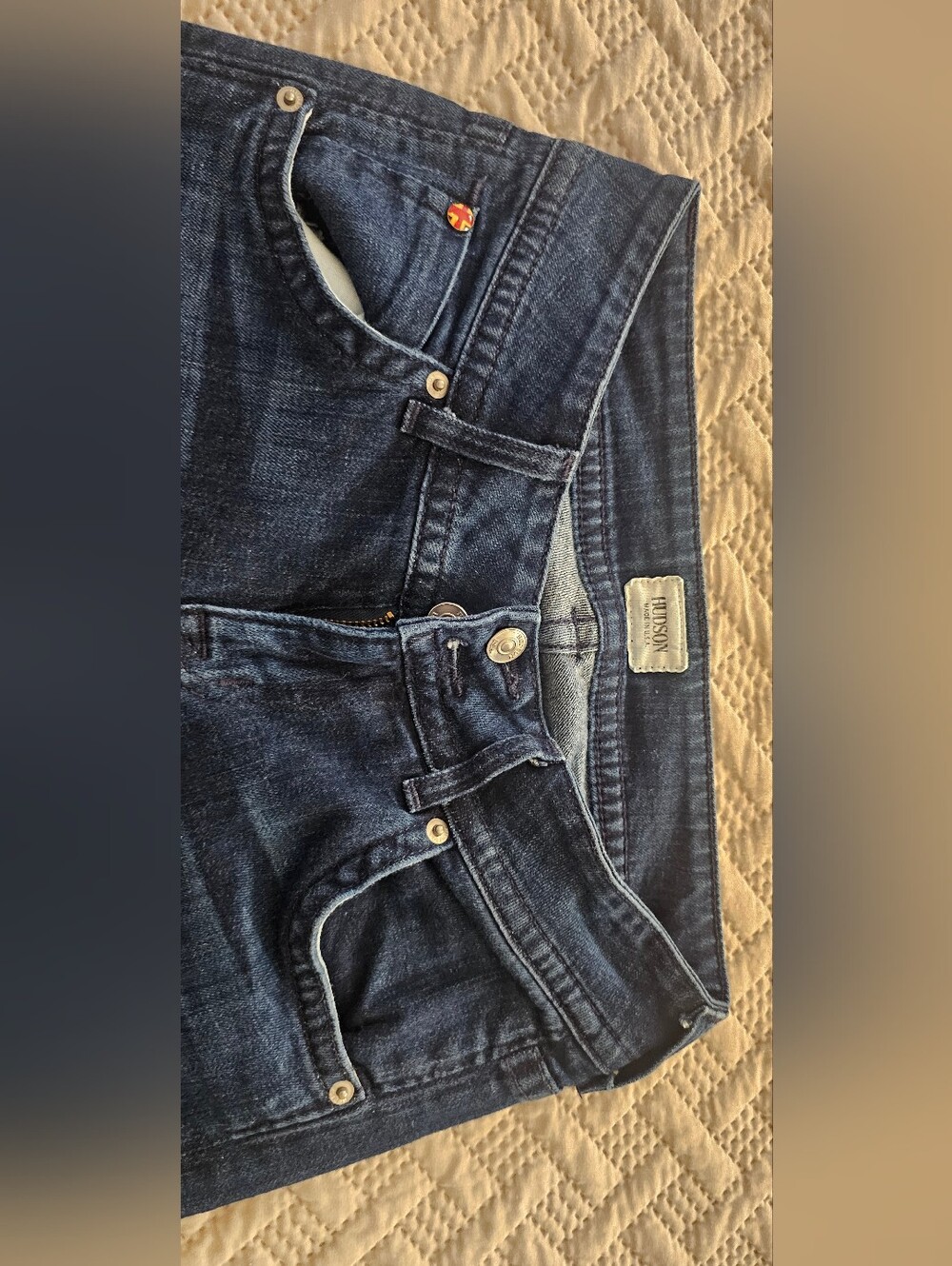 Hudson Men's Dark Blue Denim Jeans